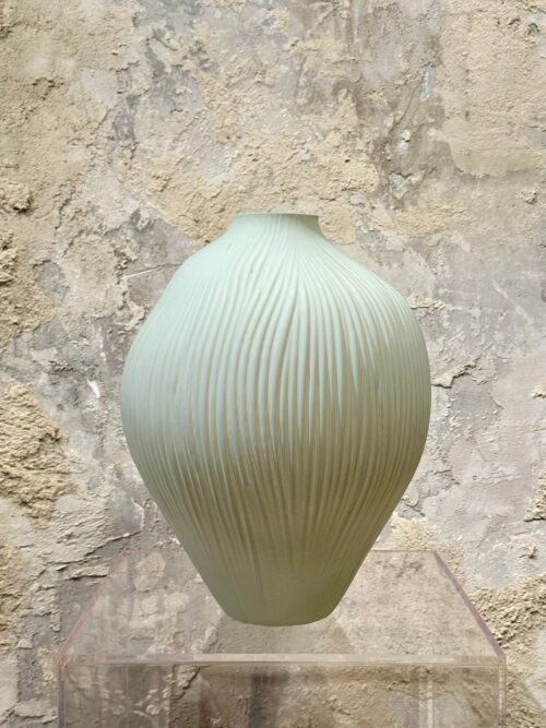Nordic Green Frosted Glass Vase