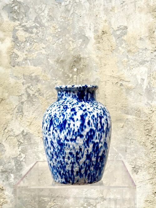 Blue Speckled Ceramic Vase