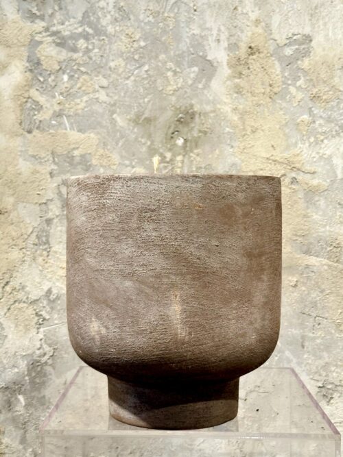 Grey Sandstone Glazed Vase Pot - Narrow